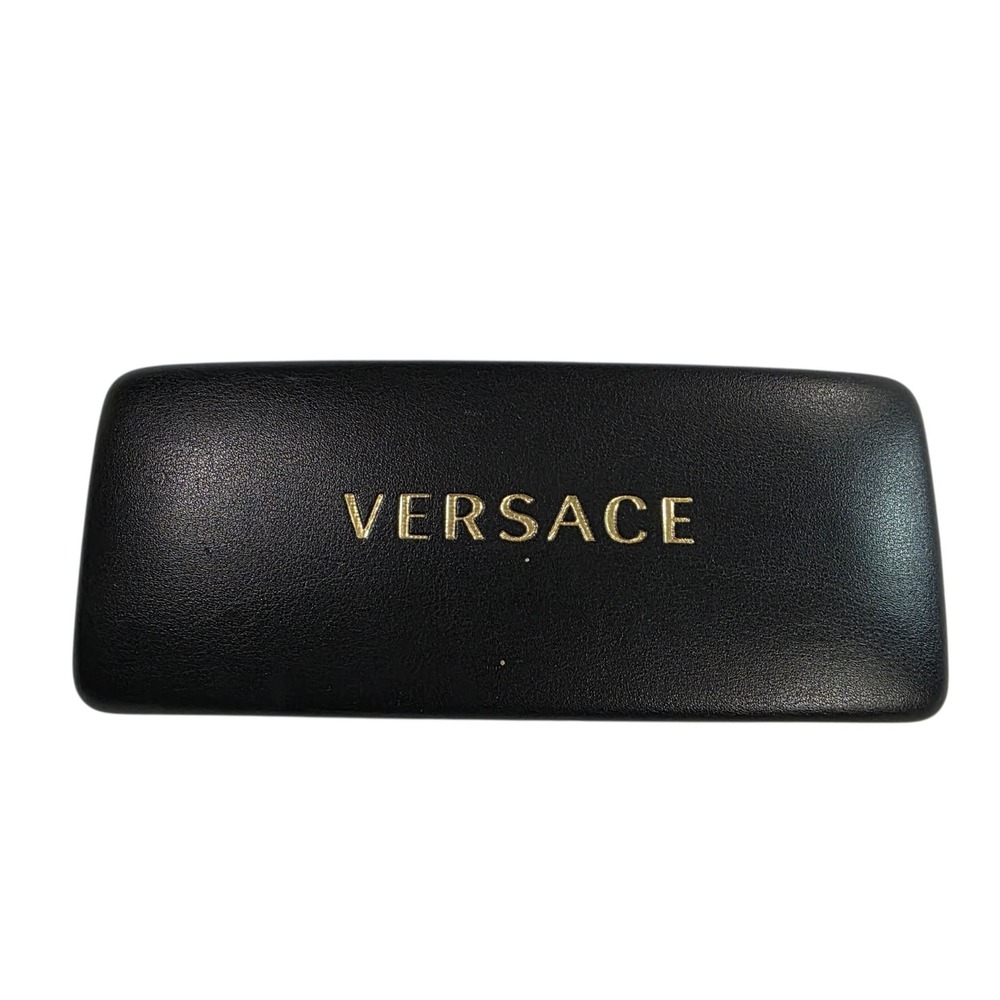 VERSACE Black Hard Shell Eyeglasses Sunglass Case Protective Holder Box Designer